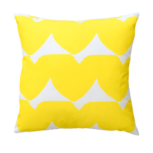 Yellow Love Always sunshine cute square decorative throw pillows by Kerri Rosenthal