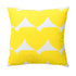 Yellow Love Always sunshine cute square decorative throw pillows by Kerri Rosenthal