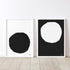 Yin Vertical black white art print by Kerri Rosenthal - Unique artwork for living room wall decor