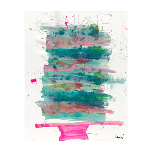 You Take The Cake colorful art print by Kerri Rosenthal - Unique artwork for bakery, kitchen, dining room and restaurant decor