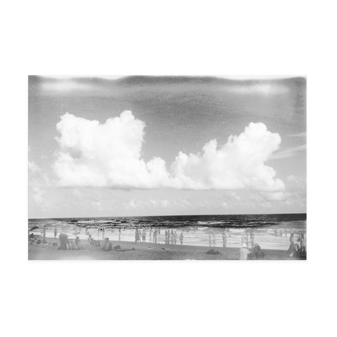 Beach Black + White Photograph captured in Florida with a retro vibe - Unique art gifts for living room, bedroom - Kerri Rosenthal
