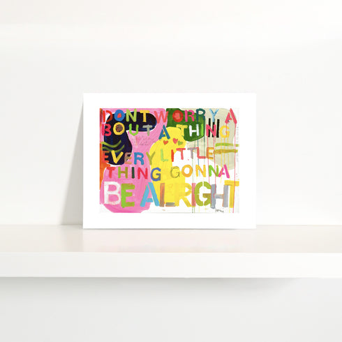 Be Alright Mini Colorful Art Print -Modern decor wall art sets by Kerri Rosenthal