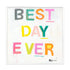 Vibrant optimist contemporary white frame with Best Day Ever word wall art print original artwork by Kerri Rosenthal