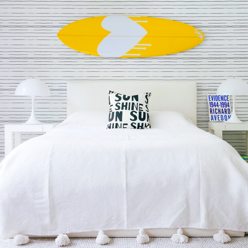 Mr. Sharpie Carbon Wallpaper black & white irregular stripe - interior designer home wall paper Kerri Rosenthal