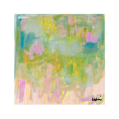 Candy Garden modern abstract original colorful art print by Kerri Rosenthal - Unique artwork for living room wall decor.