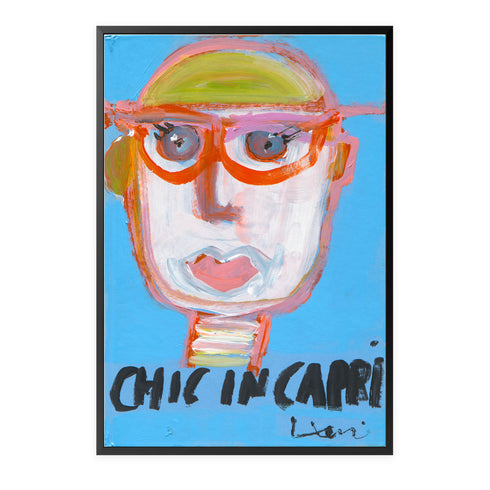 Chic In Capri Tiki Art Print by Kerri Rosenthal - Unique art gifts for living room wall decor