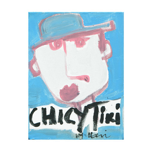 Chicy Tiki In NYC Original Art Print - Unique art gifts for living room wall decor