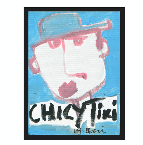 Chicy Tiki In NYC Original Art Print - Unique art gifts for living room wall decor