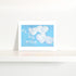 Blue white Cloud 9 Mini Art Print - Modern decor wall art sets by Kerri Rosenthal