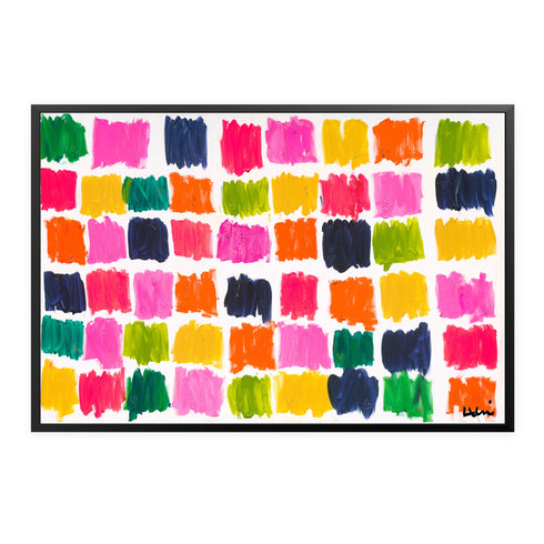 Color My Universe Colorful Abstract Art Print by Kerri Rosenthal - Unique artwork for living room decor