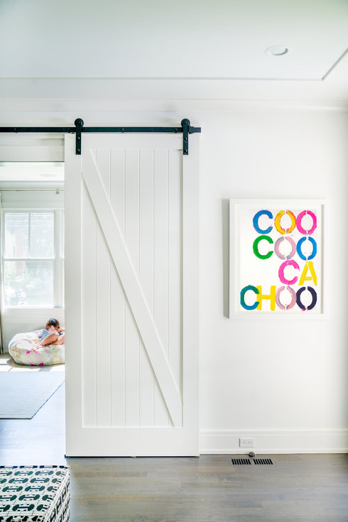 Coo Coo Ca Choo Colorful Word Wall Art Print - Unique artwork for living room decor