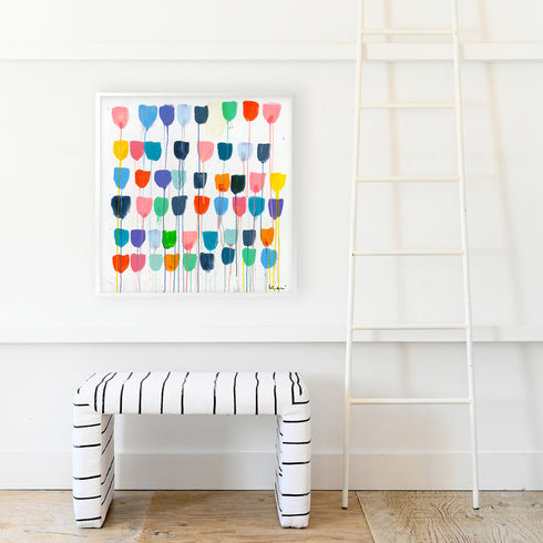 Pretty Little Tulips colorful art print by Kerri Rosenthal - Unique artwork for living room wall decor