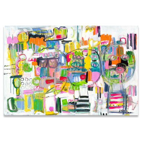 Extraordinary People Original Painting Artwork by Kerri Rosenthal- Perfect modern artwork for living room wall decor