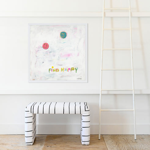 Find Your Happy Art Print by Kerri Rosenthal - Unique artwork for living room wall decor