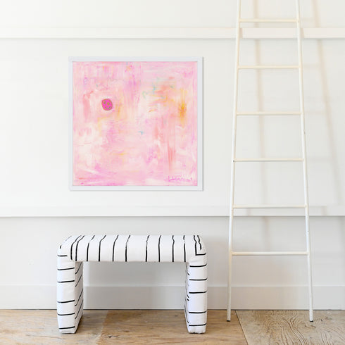 Find Happy pink art print by Kerri Rosenthal - Unique artwork for living room wall decor