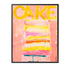 Great Cake colorful art print by Kerri Rosenthal - Unique artwork for living room wall decor