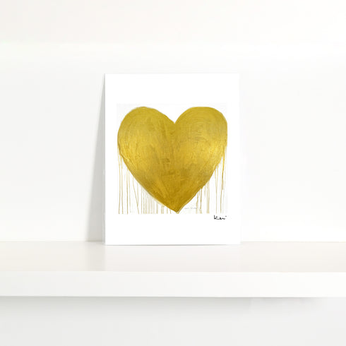 Heart Of Gold Mini Art Print - Modern decor wall art sets by Kerri Rosenthal