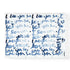 I Love You So Horizontal indigo blue word art print by Kerri Rosenthal - Unique artwork for living room wall decor