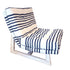 Stripe On Stripe Carbon black Oversized Armless Romeo Accent Chair by Kerri Rosenthal
