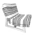 Stripe on Stripe Carbon Linen Fabric - irregular stripes black and white designer home fabrics by Kerri Rosenthal