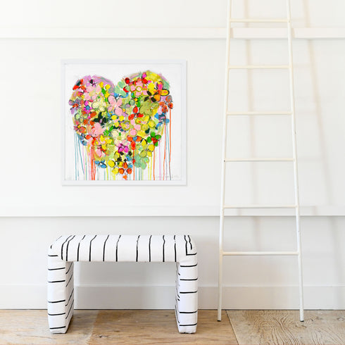 Colorful Life With You Art Print Artwork by Kerri Rosenthal for living room wall decor