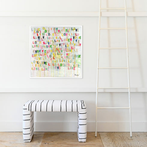 Live Love Colorful Word Art Print Artwork by Kerri Rosenthal for living room wall decor