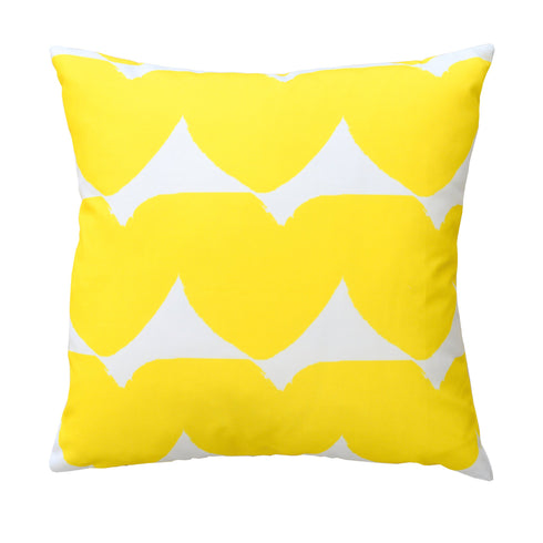 Love Always Sunshine yellow white cotton and oyster linen fabric - Kerri Rosenthal