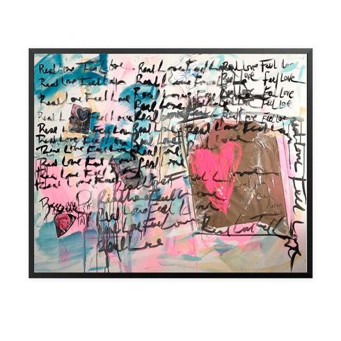 Love Inside Out colorful multi art print by Kerri Rosenthal - Unique artwork for living room wall decor