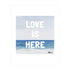 Love is Here Beach Mini Blue White Art Print - Modern decor wall art sets by Kerri Rosenthal