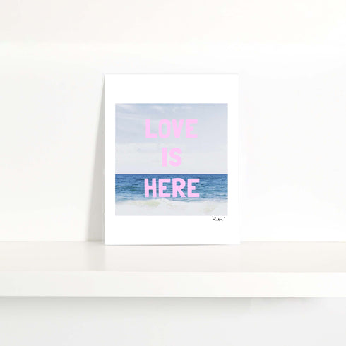Love Is Here Beach Mini Art Print