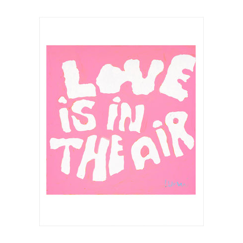 Love Is In The Air Mini Pink White Art Print - Modern decor wall art sets by Kerri Rosenthal