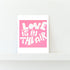 Love Is In The Air Mini Pink White Art Print - Modern decor wall art sets by Kerri Rosenthal