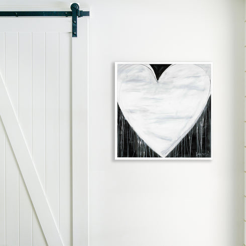 Love Thru and Thru black white art print by Kerri Rosenthal - Unique artwork for living room wall decor