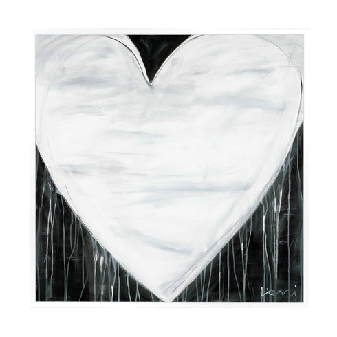 Love Thru and Thru black white art print by Kerri Rosenthal - Unique artwork for living room wall decor