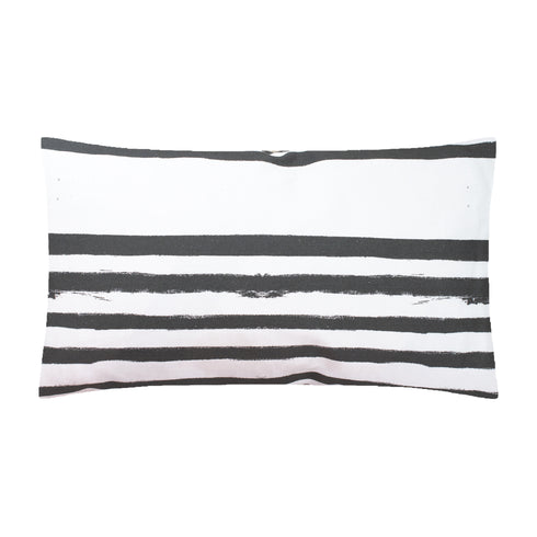 White ground with black carbon Stripe On Stripe cute decorative throw pillows by Kerri Rosenthal