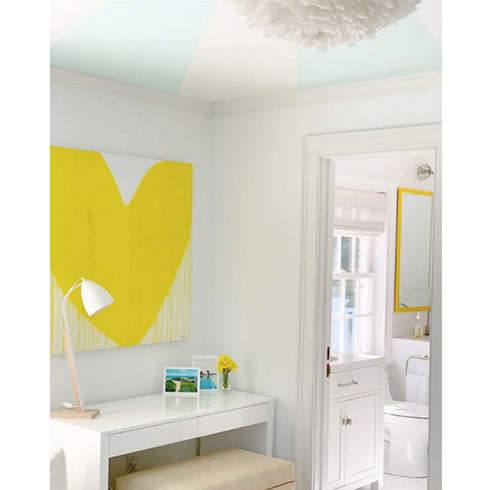 Mad Love Drippy Heart yellow art print by Kerri Rosenthal - Unique artwork for living room wall decor