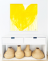 Love At First Sight yellow art print by Kerri Rosenthal - Unique artwork for living room wall decor