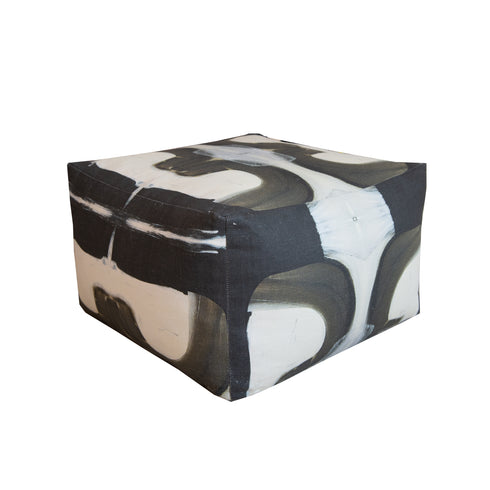 Black and white Soft Floor Block, Nineteen Ottoman, these chunky blocks of coziness that add a great pop of color to your home
