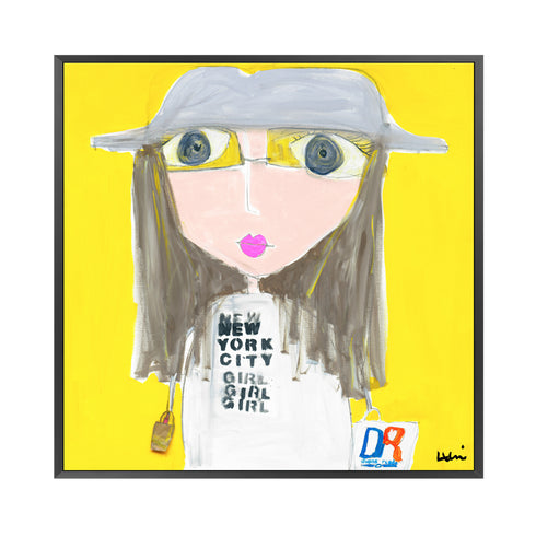 NYC Girl Art Print by Kerri Rosenthal - Unique artwork for living room wall decor