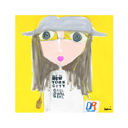 NYC Girl Original painting inspired home interiors for modern living spaces by Kerri Rosenthal