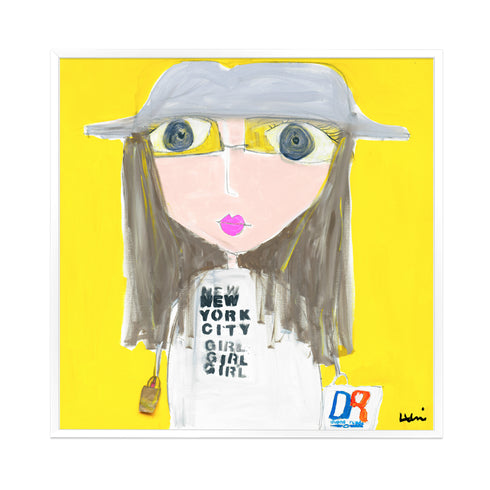 NYC Girl Art Print by Kerri Rosenthal - Unique artwork for living room wall decor