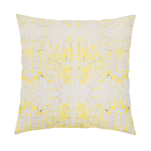 Yellow Tell Me Why Lemon cute decorative throw pillows by Kerri Rosenthal