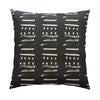 14 Layers reverse carbon black ground fabric oyster beige stripes and dots linen - designer home decor pillows by Kerri Rosenthal