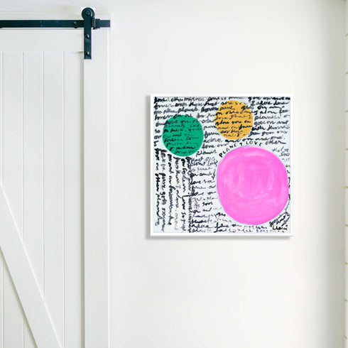 Planet Love colorful art print by Kerri Rosenthal - Unique artwork for living room wall decor