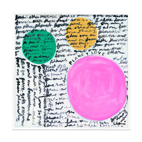 Planet Love colorful art print by Kerri Rosenthal - Unique artwork for living room wall decor