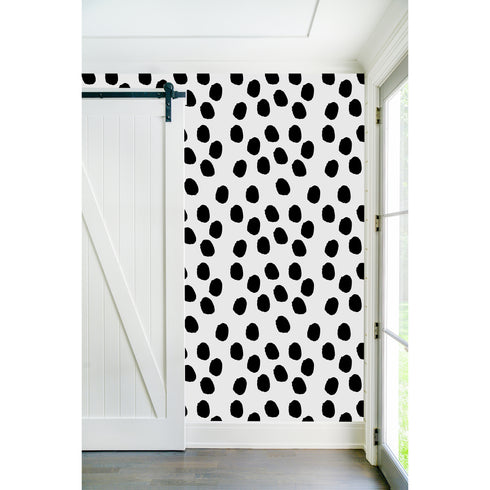 Trendy high quality white ground with black carbon pops eco-friendly wallpaper by kerri rosenthal - designer wall paper