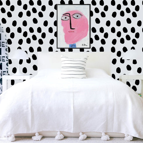 Unique High quality white ground with black carbon pops eco-friendly Wallpaper by kerri rosenthal - designer wall paper