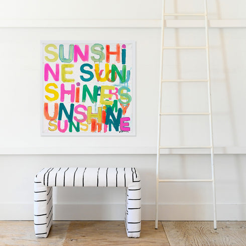 Read Between The Lines colorful word art print by Kerri Rosenthal - Unique artwork for living room wall decor