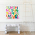 Read Between The Lines colorful word art print by Kerri Rosenthal - Unique artwork for living room wall decor