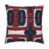 Robo Har Geranium red blue colorful cotton and oyster linen fabric - Kerri Rosenthal